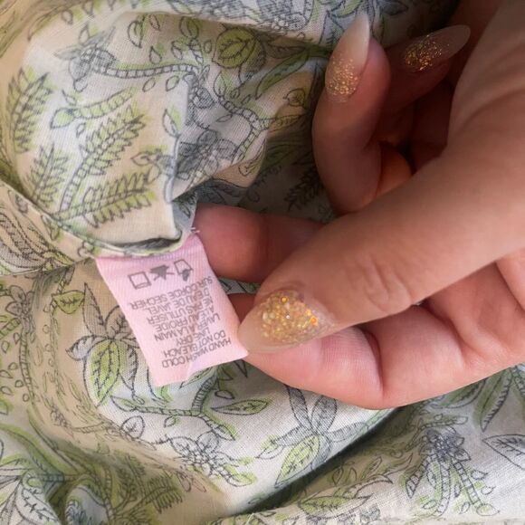 Calypso St Barth Indian Block Print Beaded Tunic Dress Size Small - Picture 15 of 16